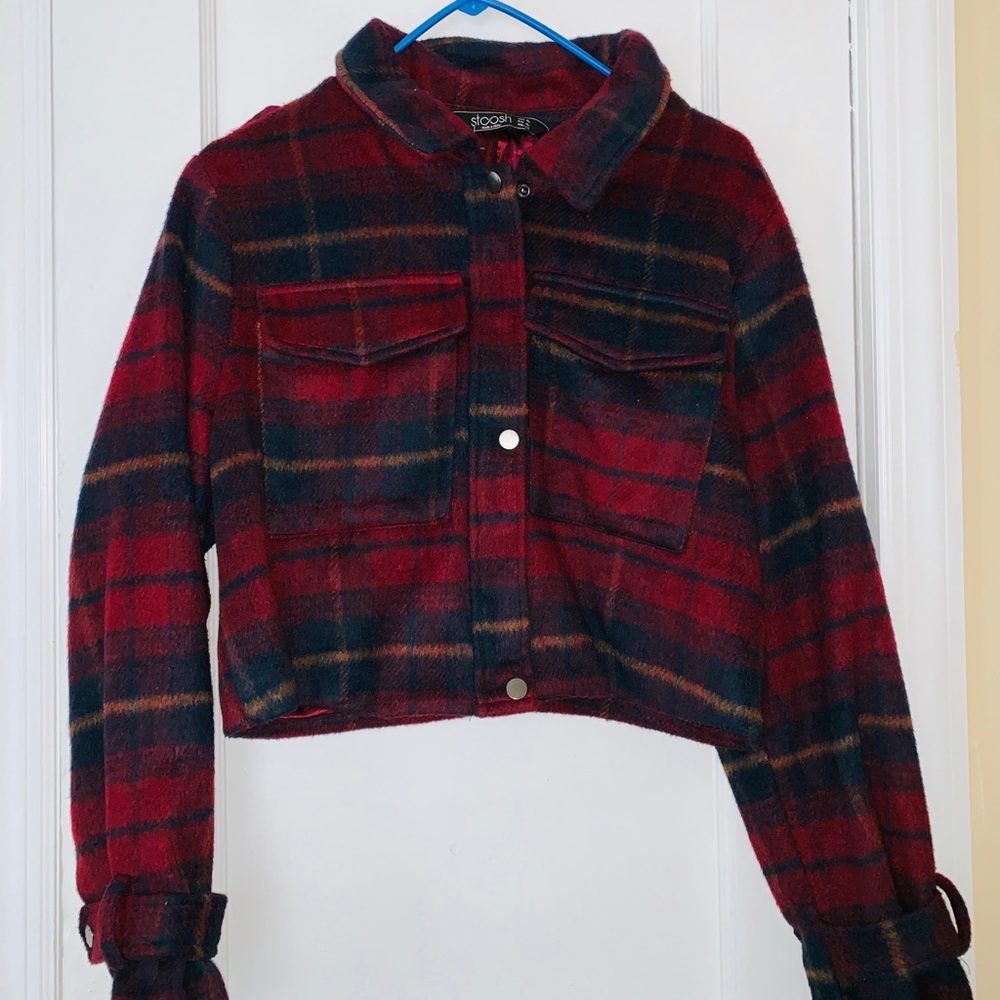 Soft cropted long sleeve  jacket